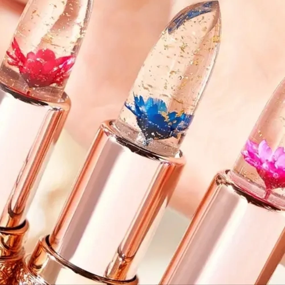 Temperature Activated Petal Color Changing Jelly Lipbalm Lipstick NWT